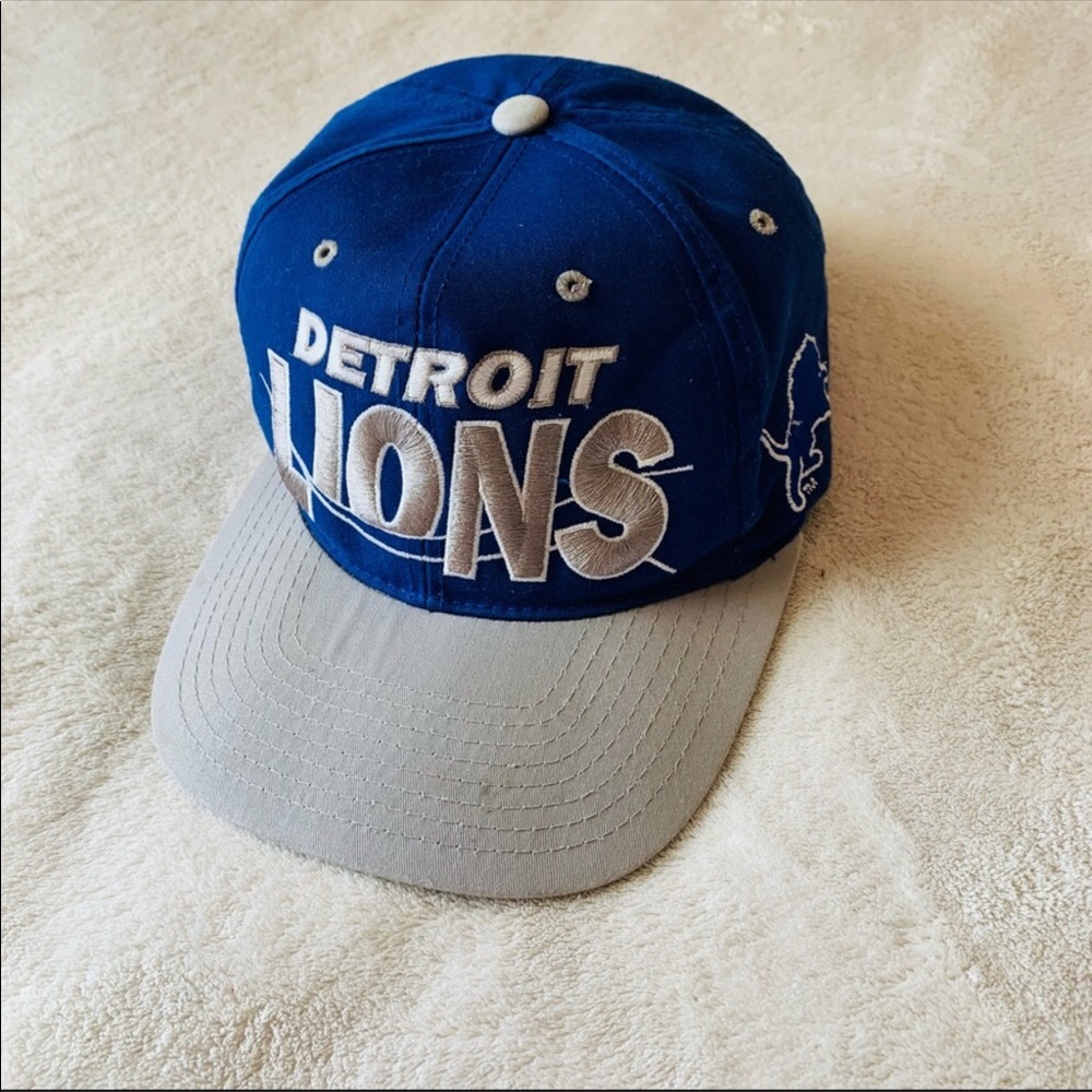 Vintage NFL 🏈 Detroit Lions 🦁 Embroidered Snapback Hat 🧢